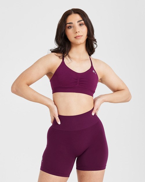 Oner Active Effortless Micro Bralette Ripe Fig | 037OENYSV