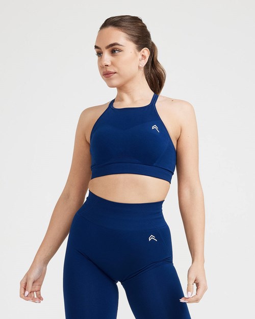 Oner Active Effortless Seamless High Neck Bralette Midnight | 560DISWYZ