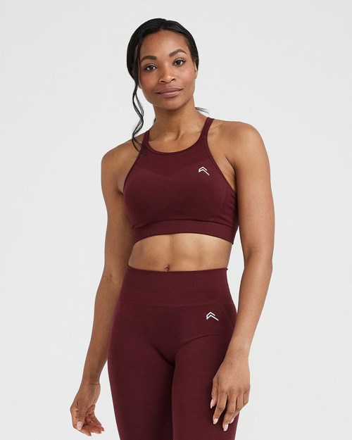 Oner Active Effortless Seamless High Neck Bralette Rosewood | 615HIDTNR