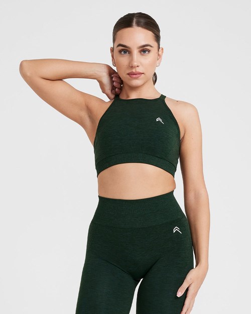 Oner Active Effortless Seamless High Neck Bralette Evergreen | 715WSNMIU