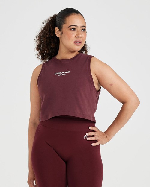 Oner Active Grafiką Jersey Tank Washed Rosewood | 037HVRZCP