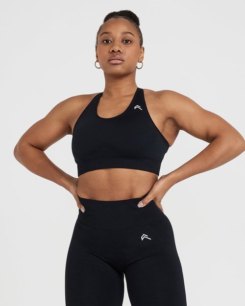 Oner Active Klasyczne Seamless 2.0 Bralette Czarne | 210YVDNSB