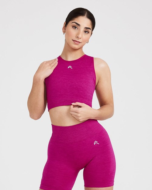 Oner Active Klasyczne Seamless 2.0 Crop Top Fuksja | 914FAUOYE