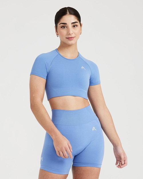 Oner Active Klasyczne Seamless 2.0 Krótkie Sleeve Crop Top Głęboka | 784ZCBXNT
