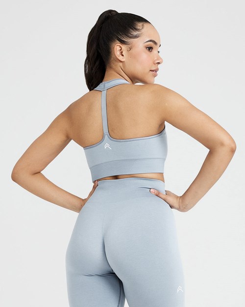 Oner Active Klasyczne Seamless 2.0 V-Neck Bralette Szare | 376RIUETP