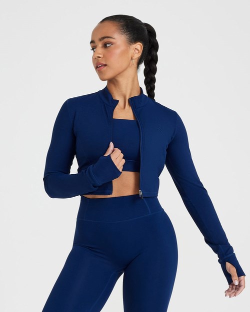 Oner Active Timeless Crop Jacket Midnight | 619OKHARQ