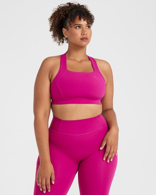 Oner Active Timeless Square Neck Bralette Fuksja | 184MVCZAF
