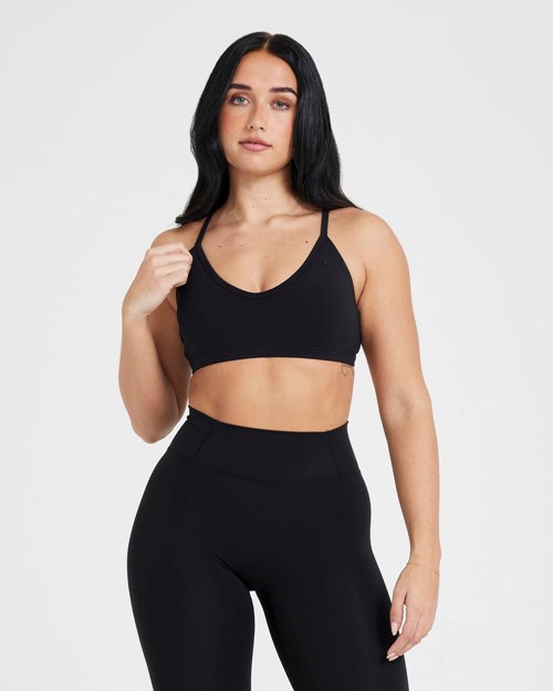Oner Active Timeless Z Paskami Bralette Czarne | 109EGBOCW