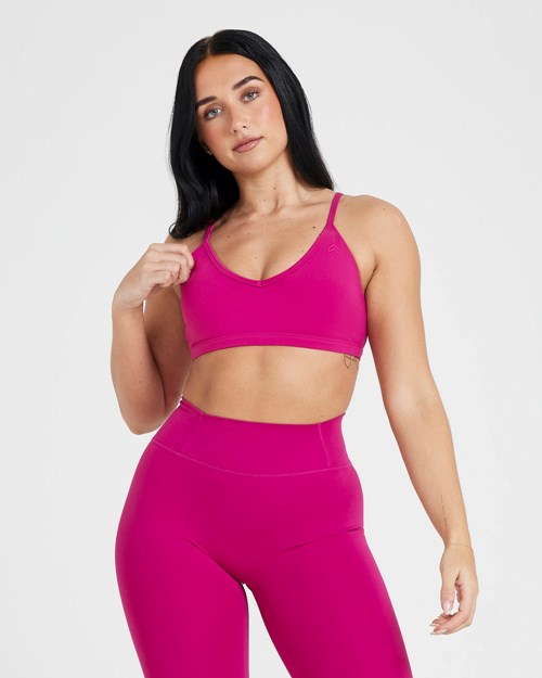 Oner Active Timeless Z Paskami Bralette Fuksja | 538ZSVMFY