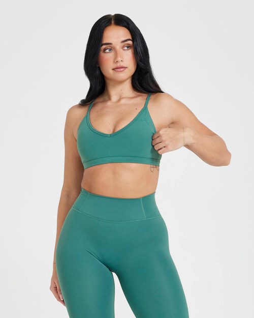Oner Active Timeless Z Paskami Bralette Zielone | 718OKEGXF